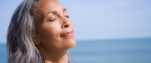 Relaxation woman eyes closed