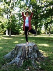 Julie Lusk practicing Yoga